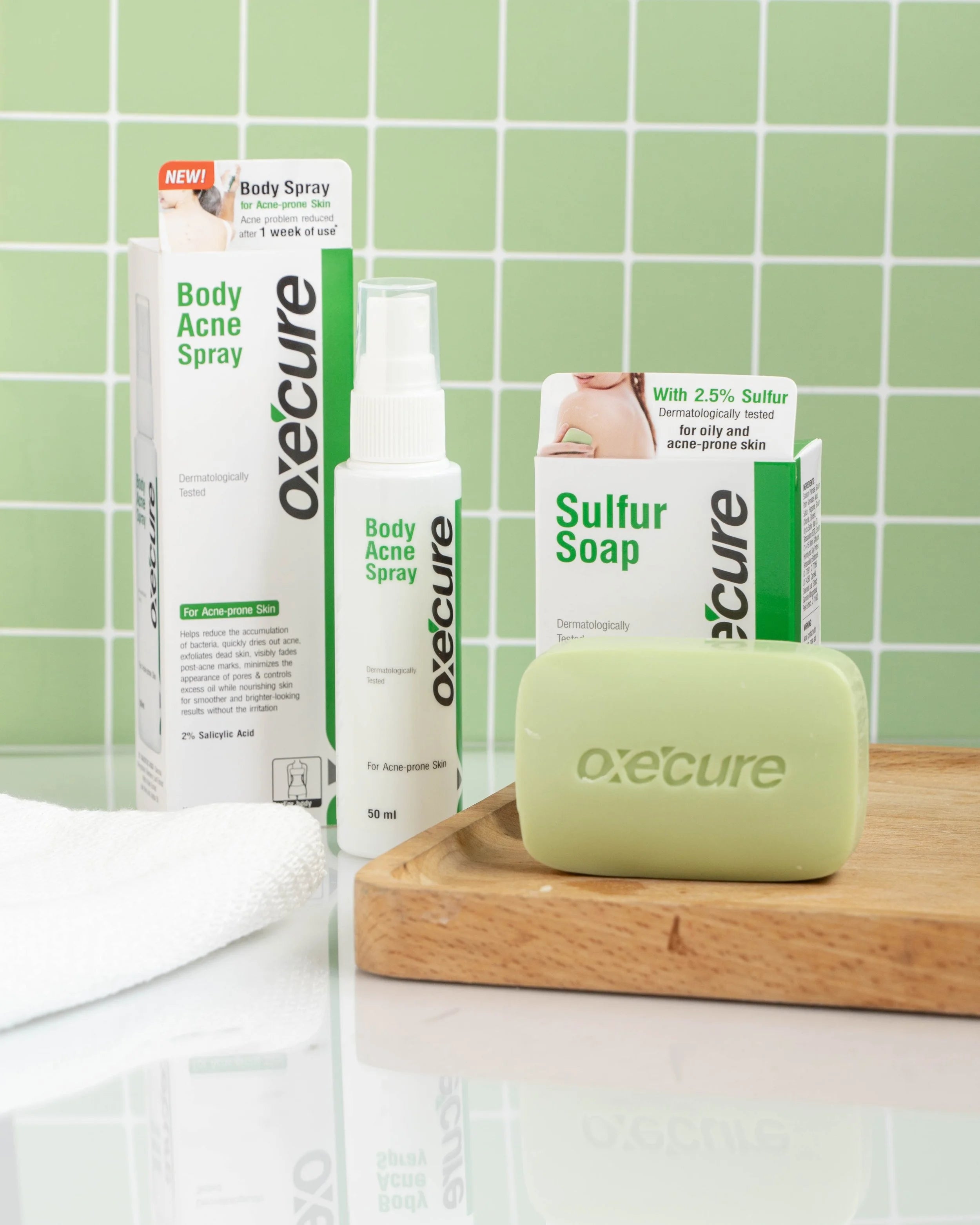 Oxe'Cure Reduce Acne Treatment Sulfur Soap (Face Back & Chest Skin) 100g