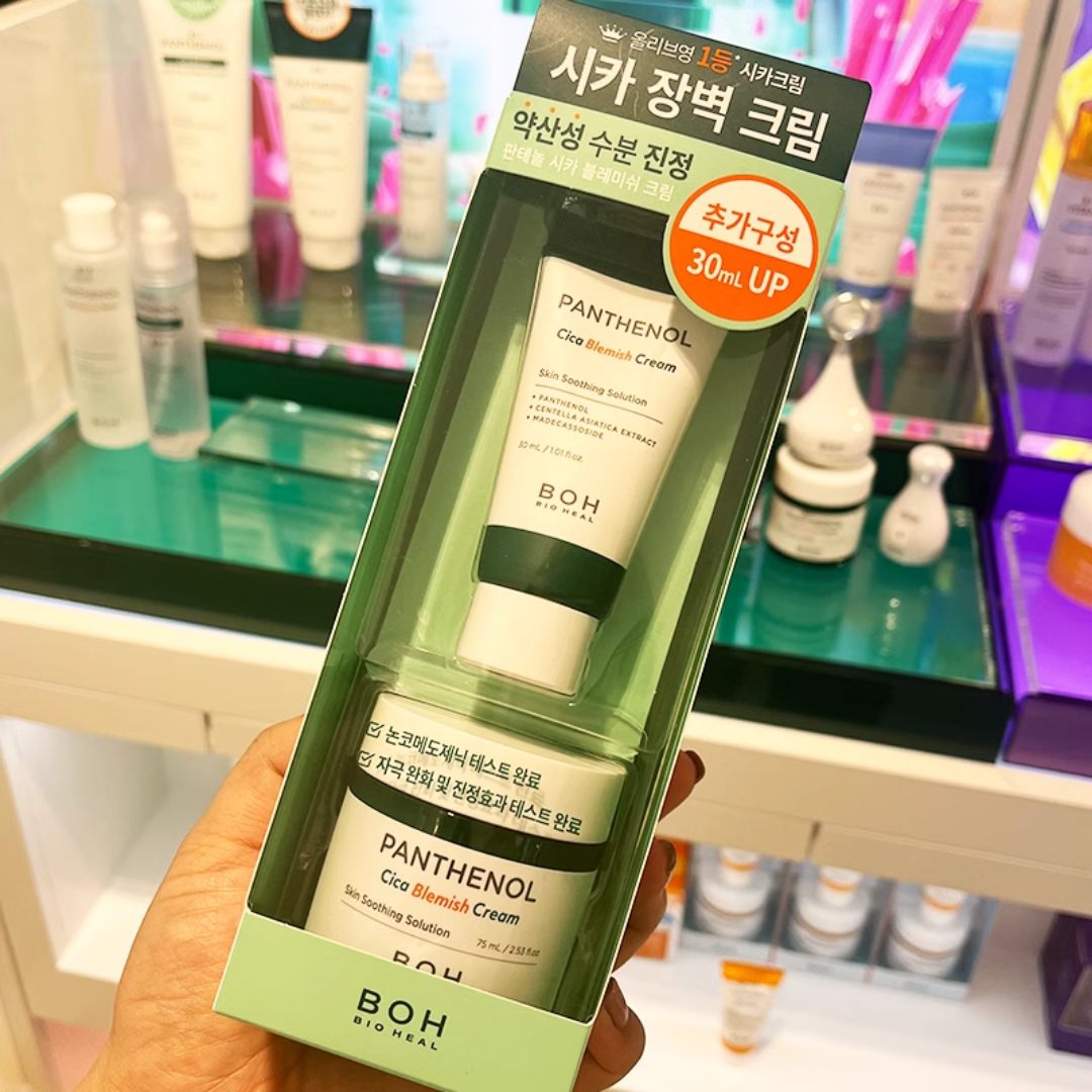 BIOHEAL BOH 泛醇積雪草 舒緩保濕面霜套裝 75ml+30ml