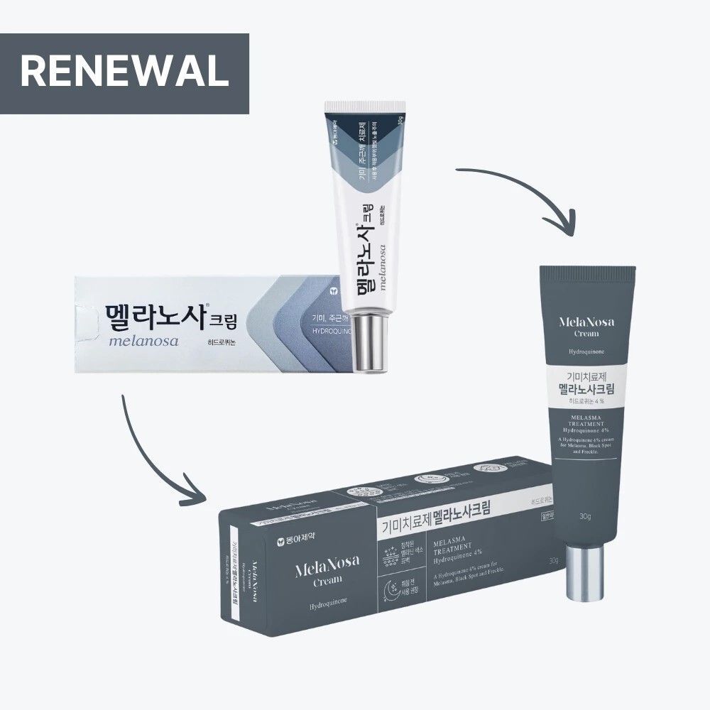 Dong-A Pharm Upgraded Version Melanosa Cream (4% Hydroquinone for Melasma, Freckles & Dark Spots) 30g