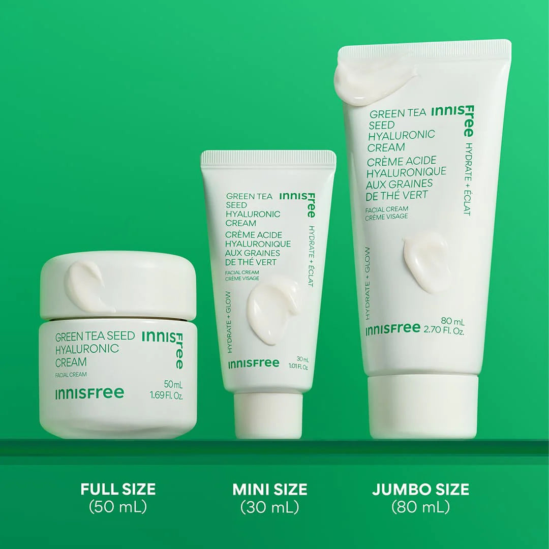 INNISFREE 韓國 綠茶籽透明質酸水光面霜 50ml