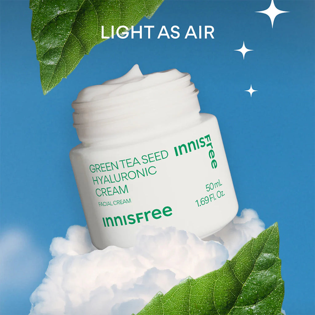 INNISFREE 韓國 綠茶籽透明質酸水光面霜 50ml