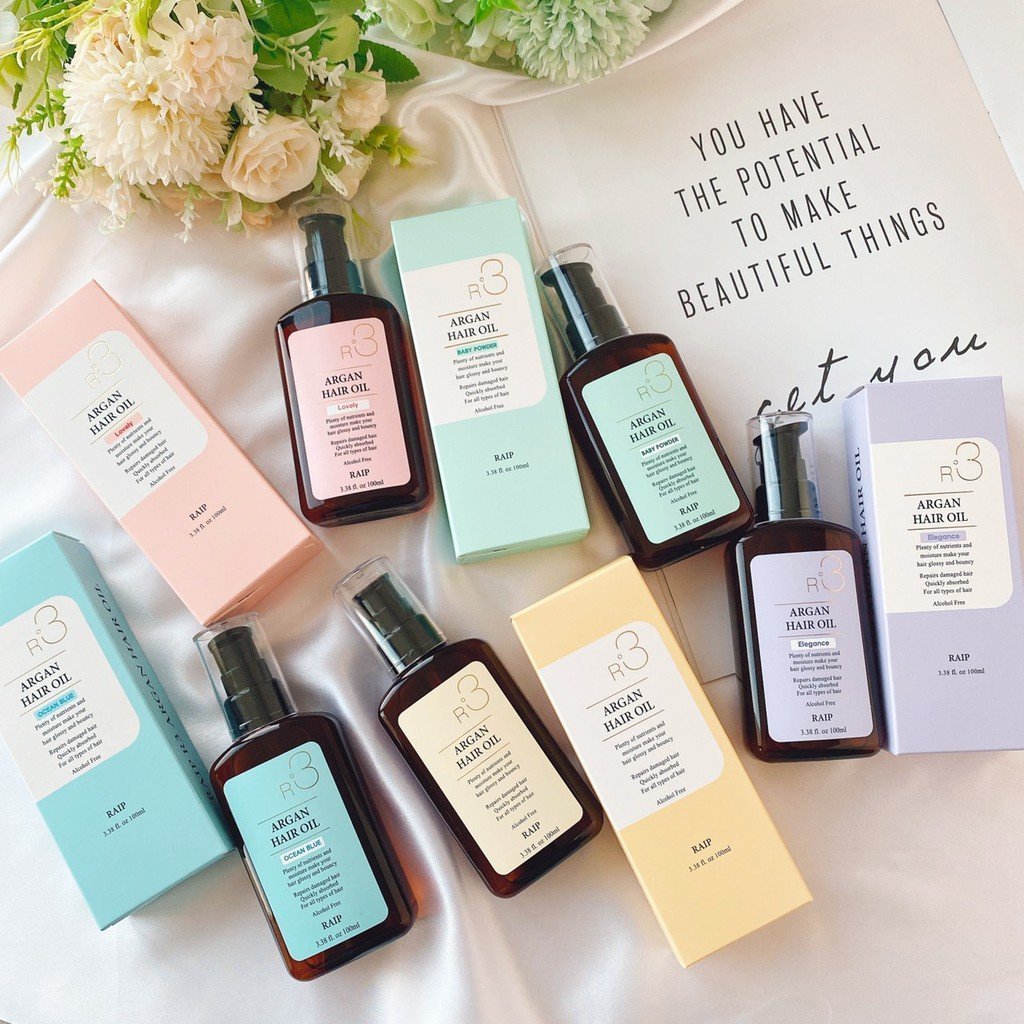 RAIP 韓國 R3 摩洛哥堅果髮尾油 (浪漫爽身粉香味) 100ml