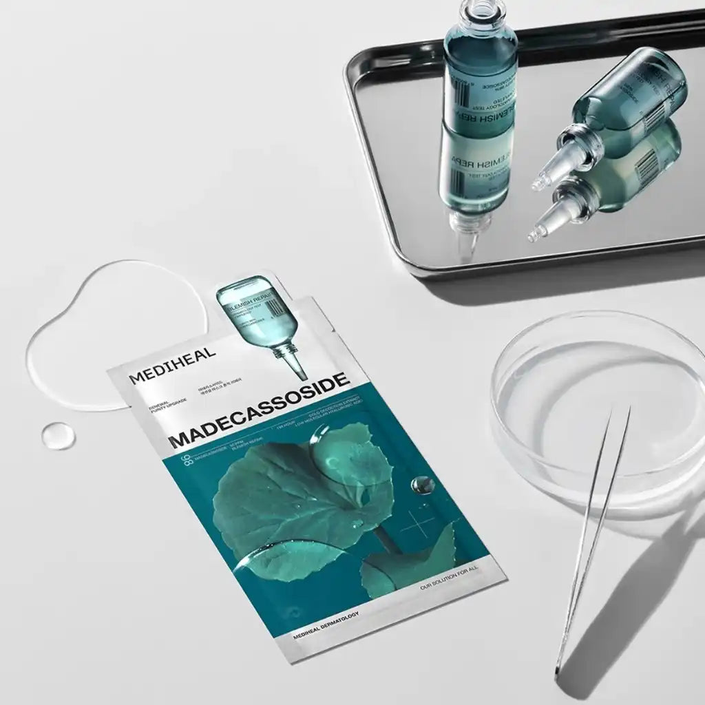 Mediheal 韓國 積雪草修護蠶絲面膜 (改善肌膚色素沉澱、泛紅及瑕疵問題) 10片