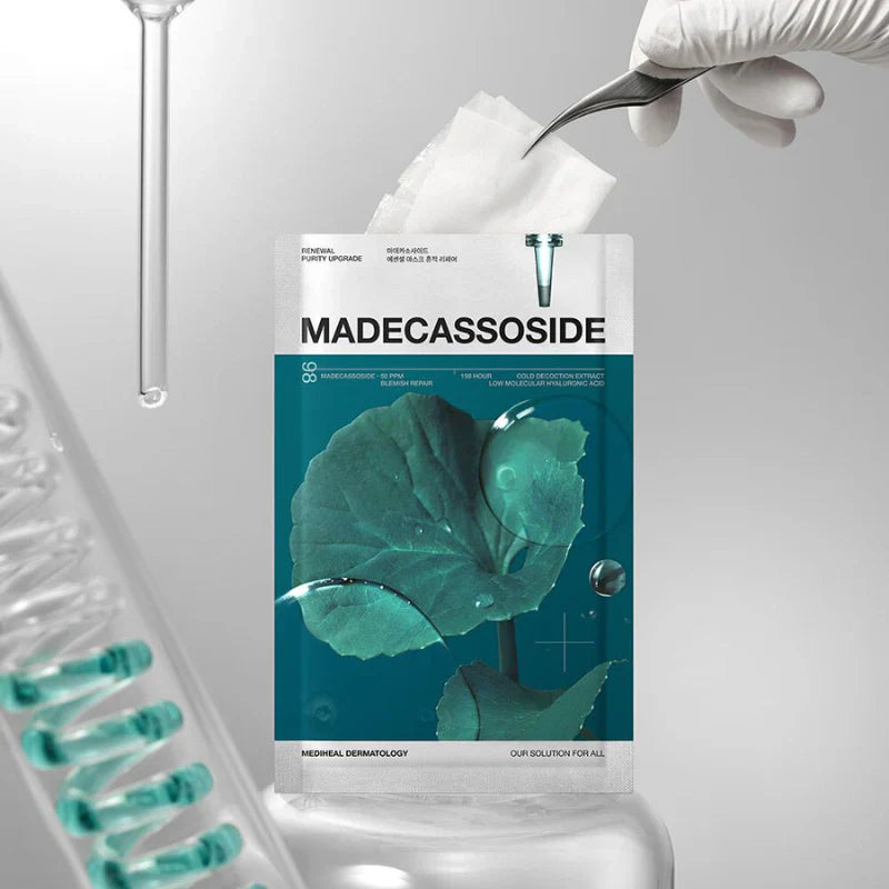 Mediheal 韓國 積雪草修護蠶絲面膜 (改善肌膚色素沉澱、泛紅及瑕疵問題) 10片