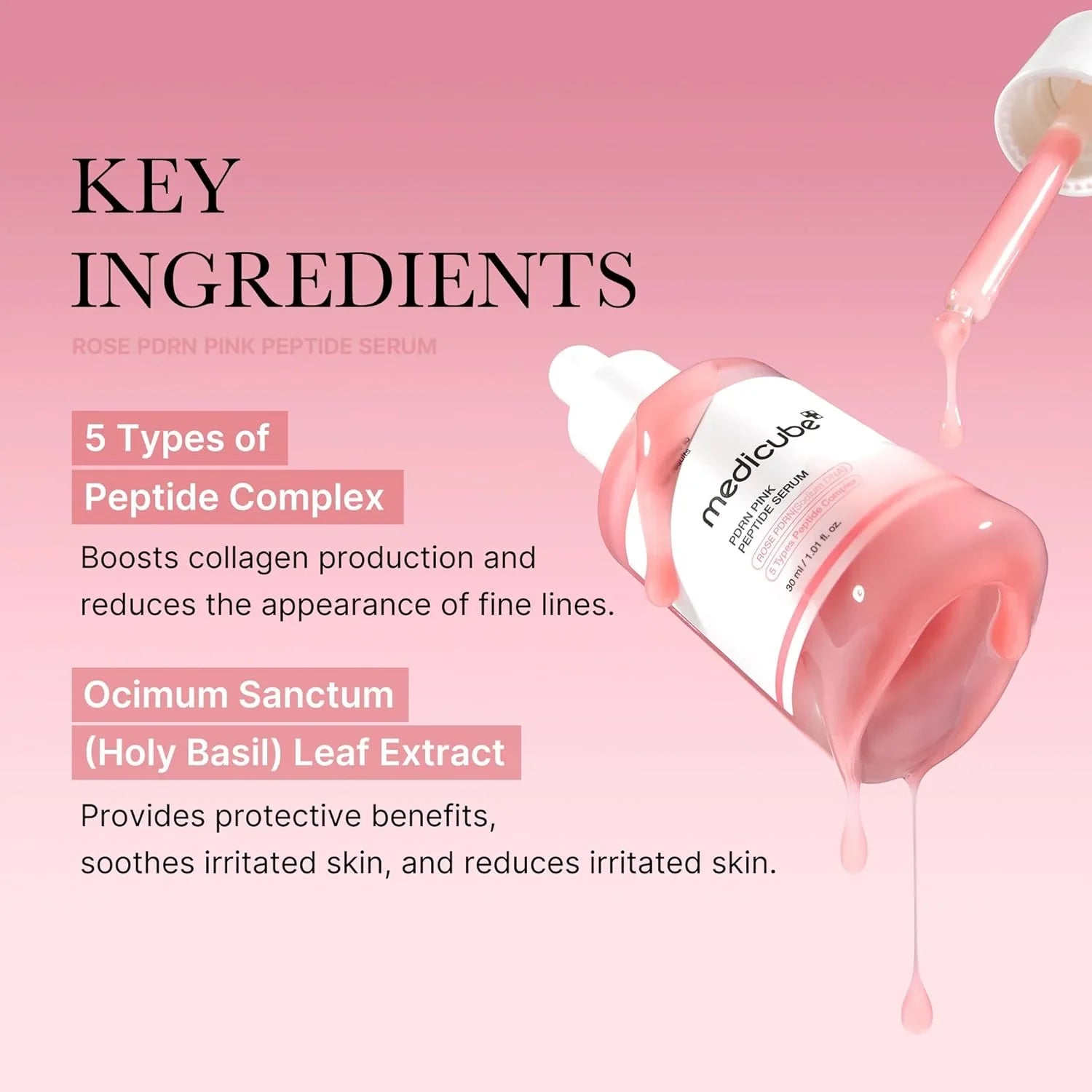 MEDICUBE PDRN Pink Peptide Collagen Serum 30ml + Refill 50ml