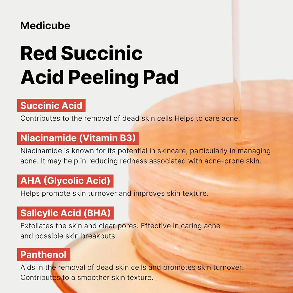 Medicube Red Succinic Acid Peeling Pad 70ea