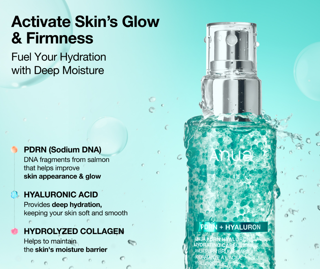 ANUA PDRN Hyaluronic Acid Hydrating Capsule Mist 100ml