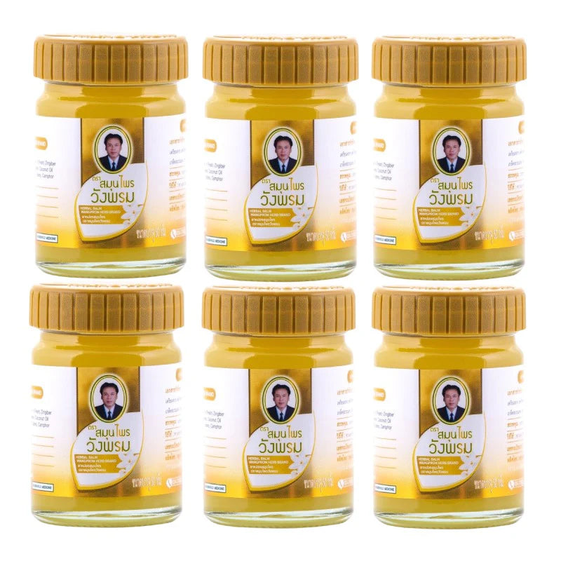 WANG PROM Thai Herbal Massage Yellow Balm (Treat Muscle Sprains & Strains) 50g