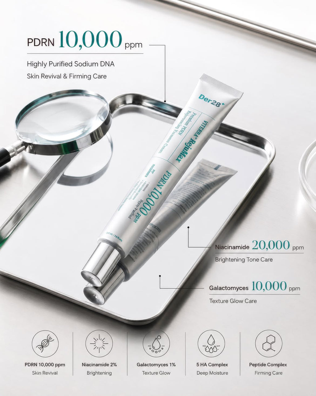Der 28+ Premium PDRN 10000 ppm Rejuvenating Exosome Cream 30ml