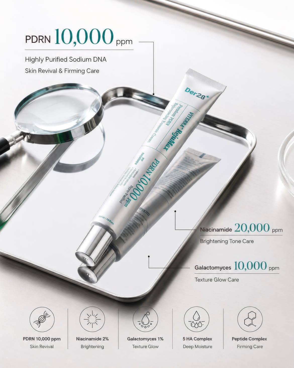 Der 28+ Premium PDRN 10000 ppm Rejuvenating Exosome Cream 30ml
