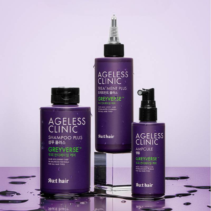 Ru:t Hair AgeLess Clinic Hair Set (Shampoo + Treatment + Ampoule)