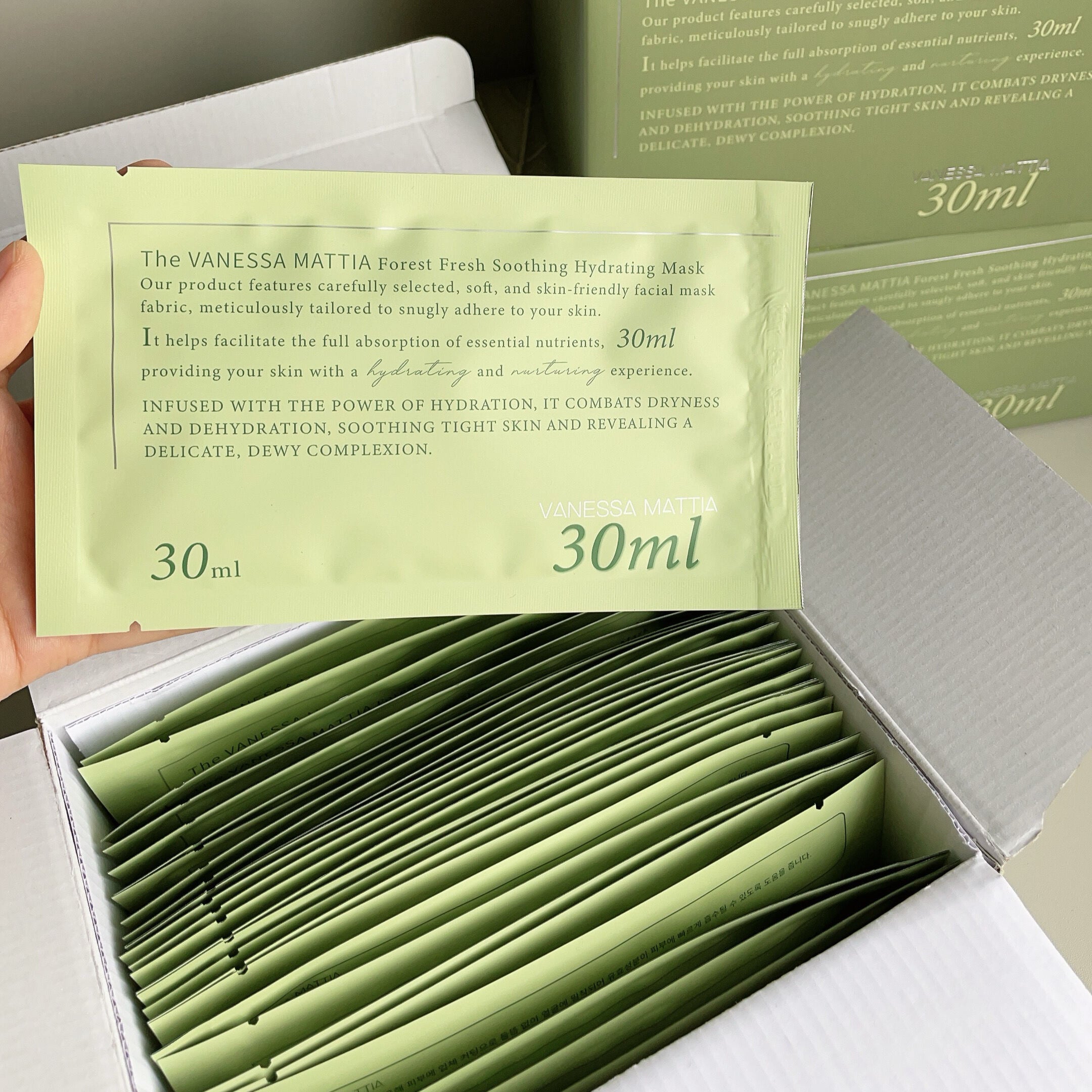 Vanessa Mattia Forest Fresh Ocean Soothing Hydrating Mask 30ml x 30ea