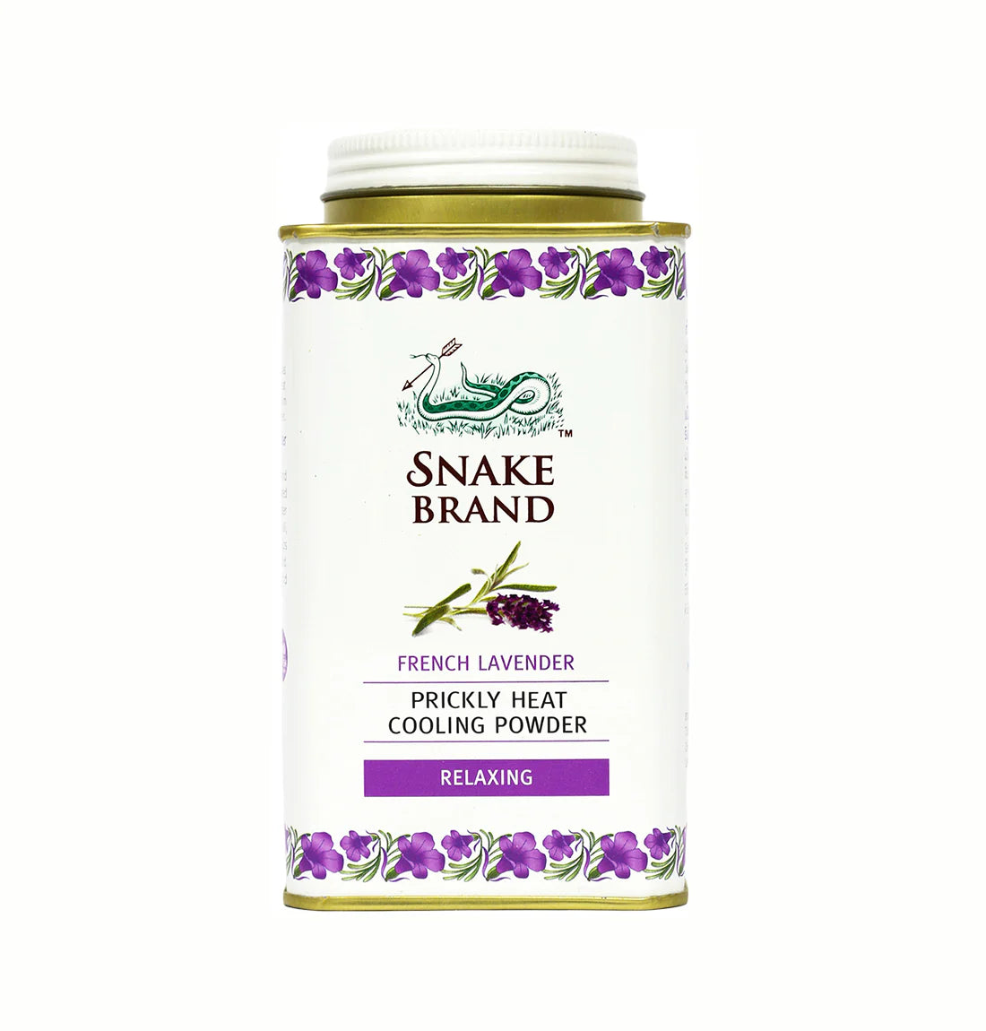 Snake Brand French Lavender Prickly Heat Cooling Body Powder (Relaxing) 140g