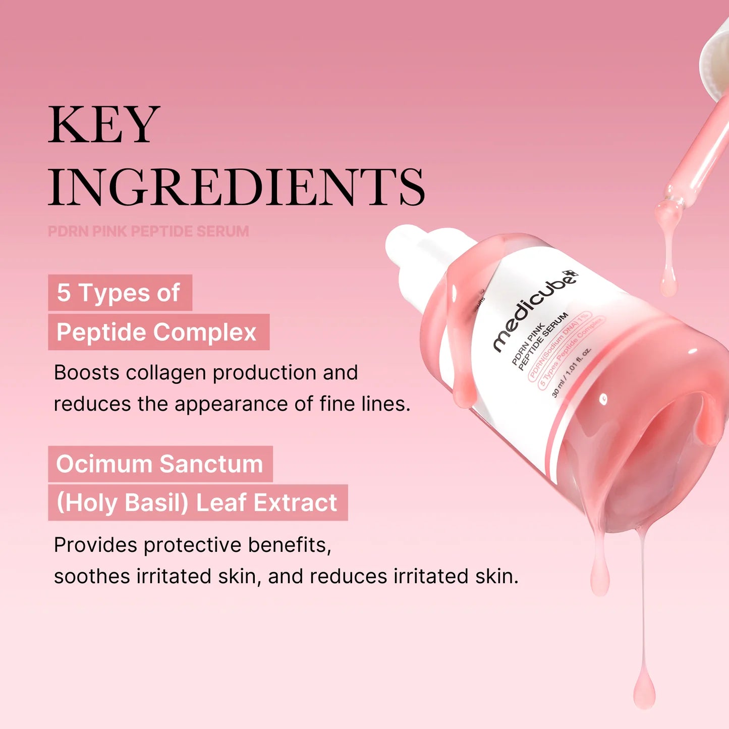 Medicube 韓國 PDRN 粉紅胜肽膠原蛋白安瓶 30ml