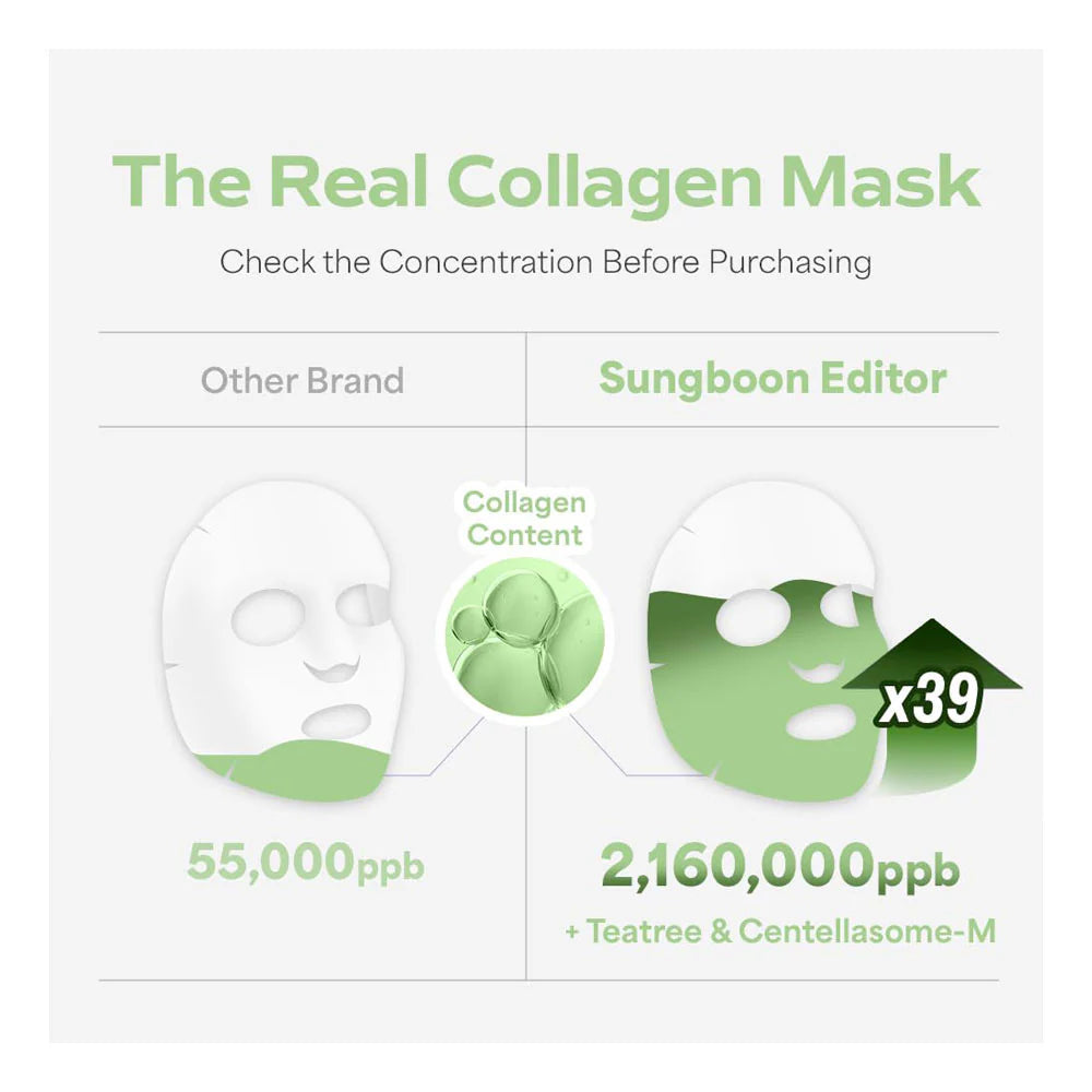 Sungboon Deep Collagen CICA Teatree Soothing Mask 4ea