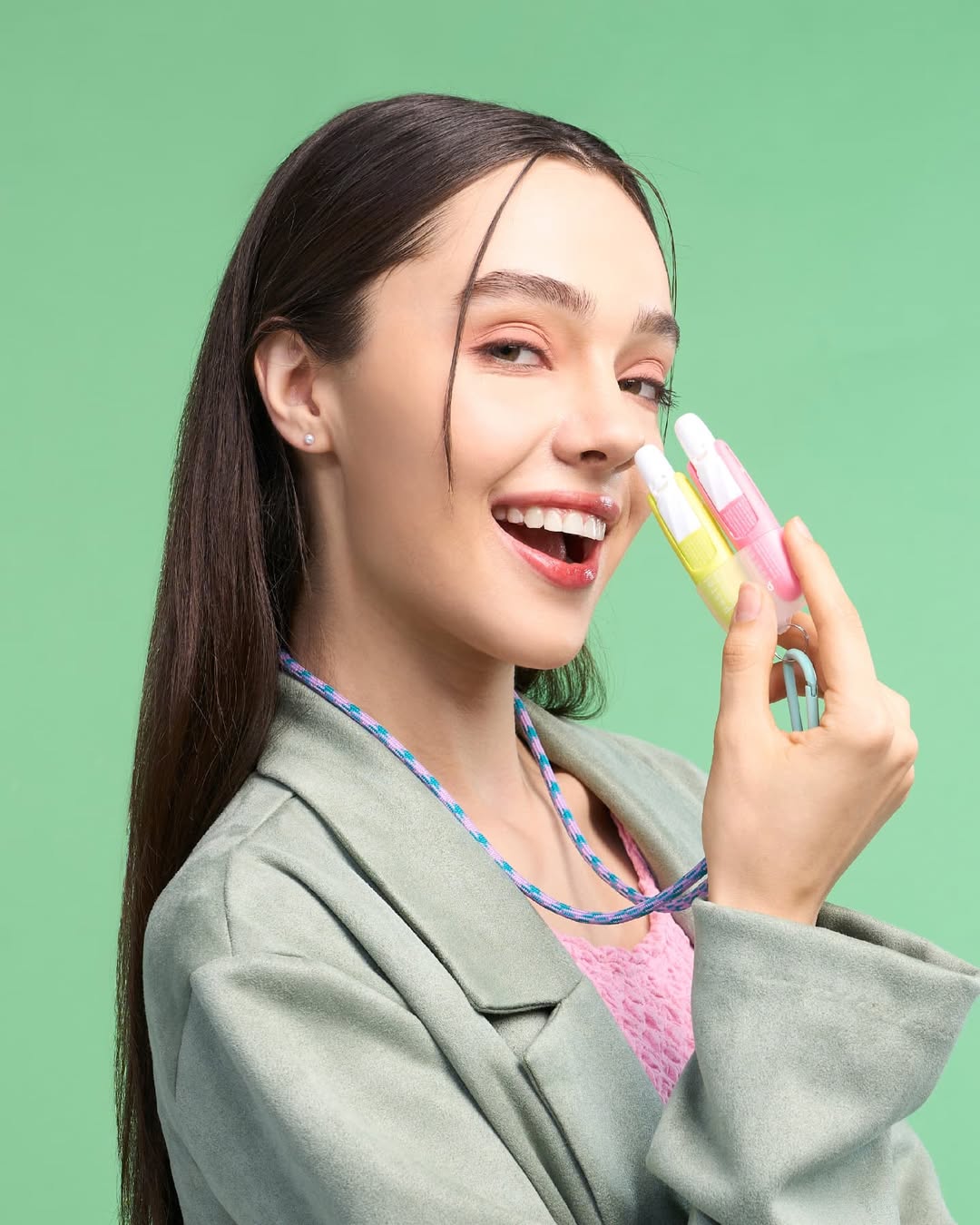 Pastel Pocket Inhaler for Aromatherapy Relief of Nasal Congestion (Free lanyard) 1ea