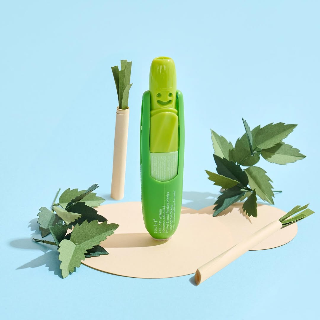 Pastel Pocket Inhaler for Aromatherapy Relief of Nasal Congestion (Free lanyard) 1ea