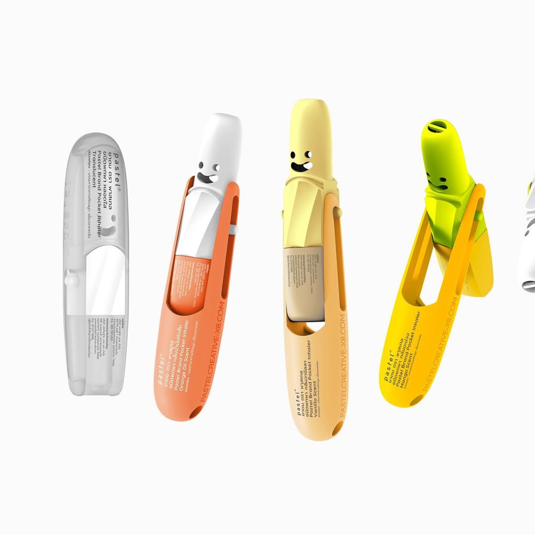 Pastel Pocket Inhaler for Aromatherapy Relief of Nasal Congestion (Free lanyard) 1ea