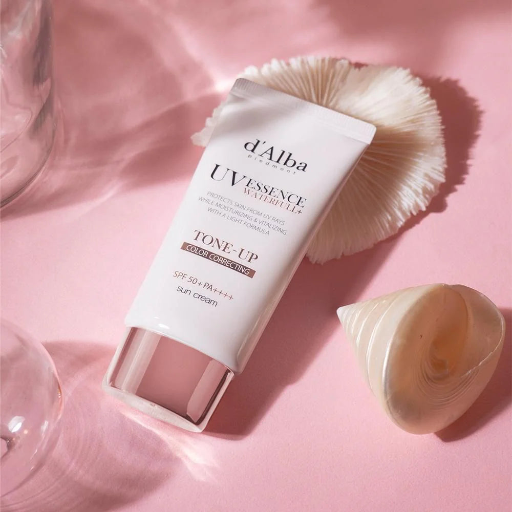 D'Alba UV Essence Waterfull Tone-up Sun Cream (PINK) SPF50+ PA++++ 50ml