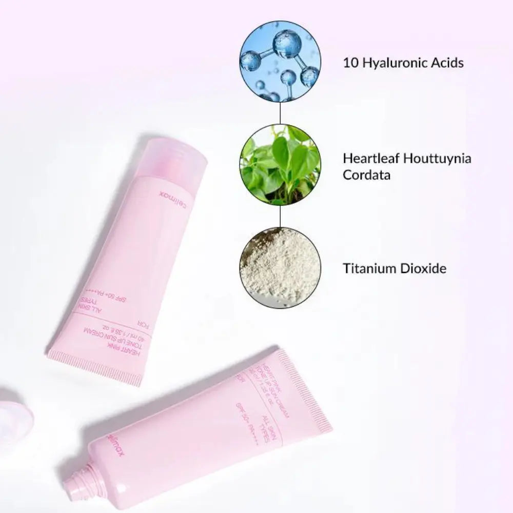 Celimax Heart Pink Tone Up Sun Cream For All Skin Type SPF50+ PA++++ 40ml