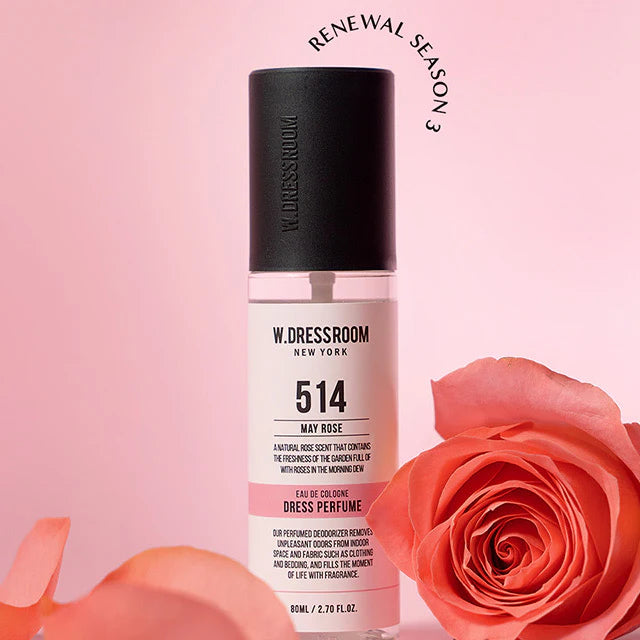 W.DRESSROOM 韓國 衣物居家香氛噴霧 (No.514 柔和玫瑰麝香) 70ml