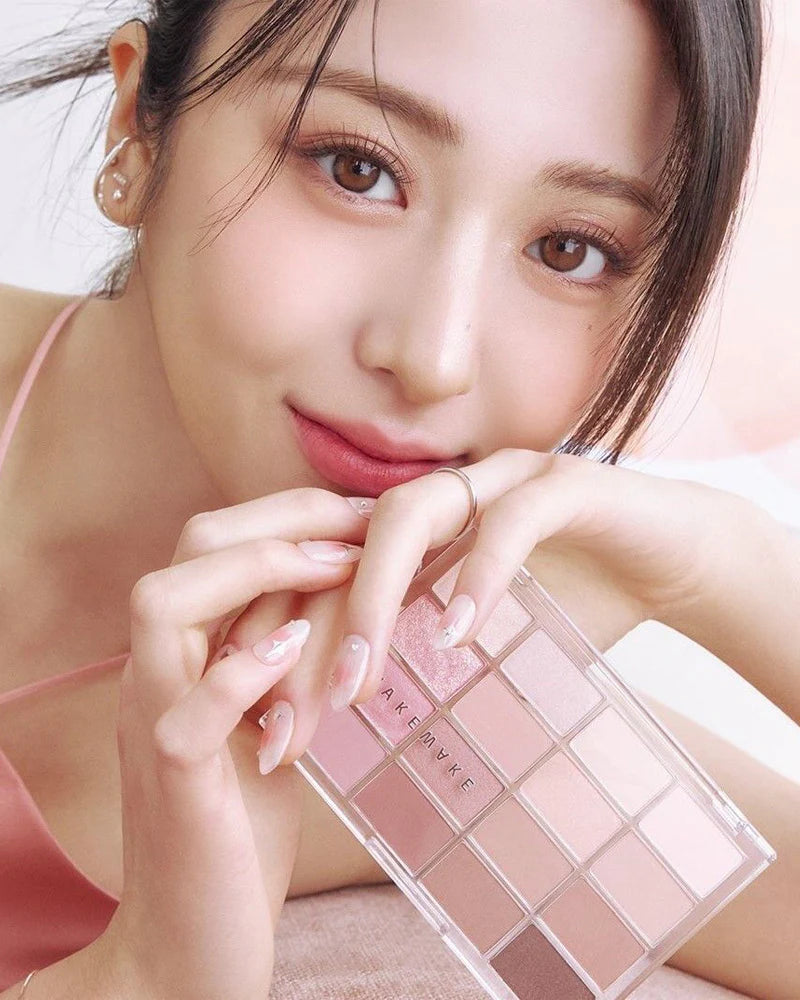 Wakemake Soft Blurring Eye Palette With 16 Colors (#02 Lively Blurring) 14g