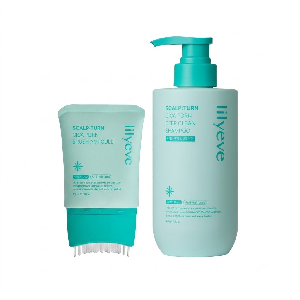 【Value Set】Lilyeve Cica PDRN Deep Clean Shampoo 500ml + Brush Ampoule 100ml