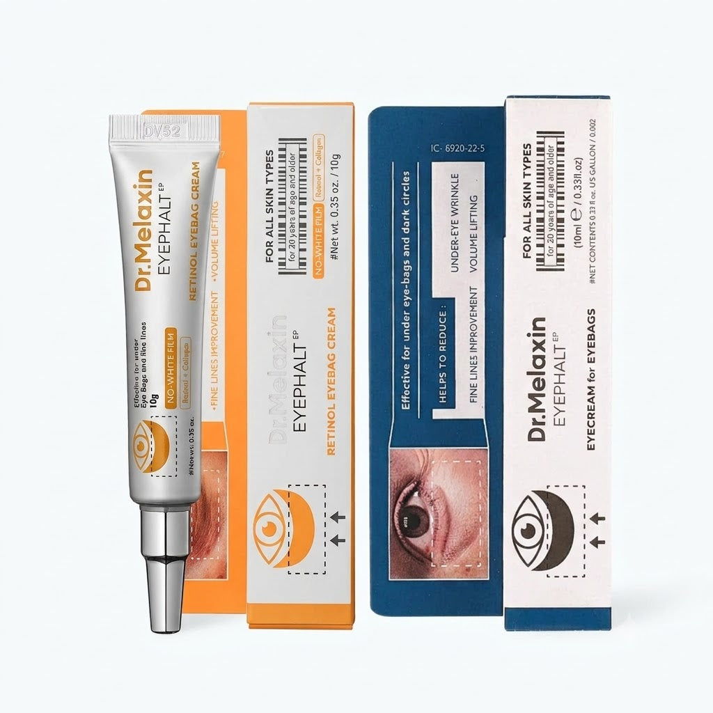 【日夜抗皺套裝】Dr.Melaxin 視黃醇眼袋緊緻日霜 10g + 逆齡特效抗皺晚霜 10ml