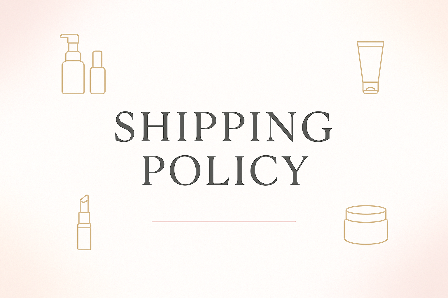 aesthetic style shipping policy banner
