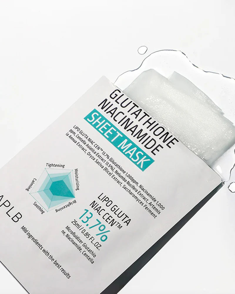 APLB Glutathione Niacinamide Sheet Mask 10ea