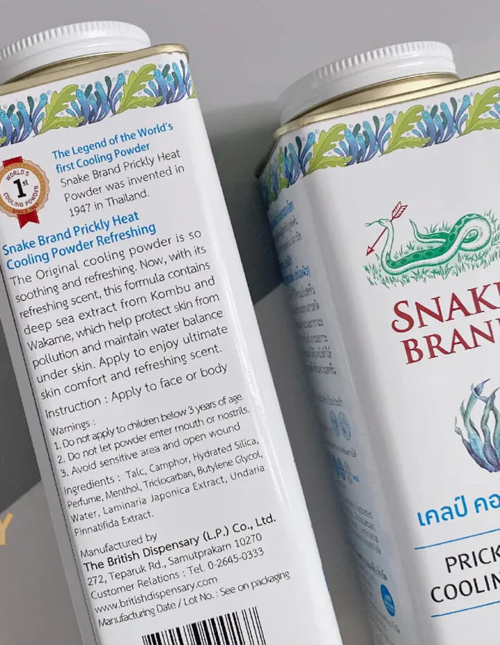 Snake Brand Kelp Complex Prickly Heat Cooling Body Powder (Refreshing) 140g