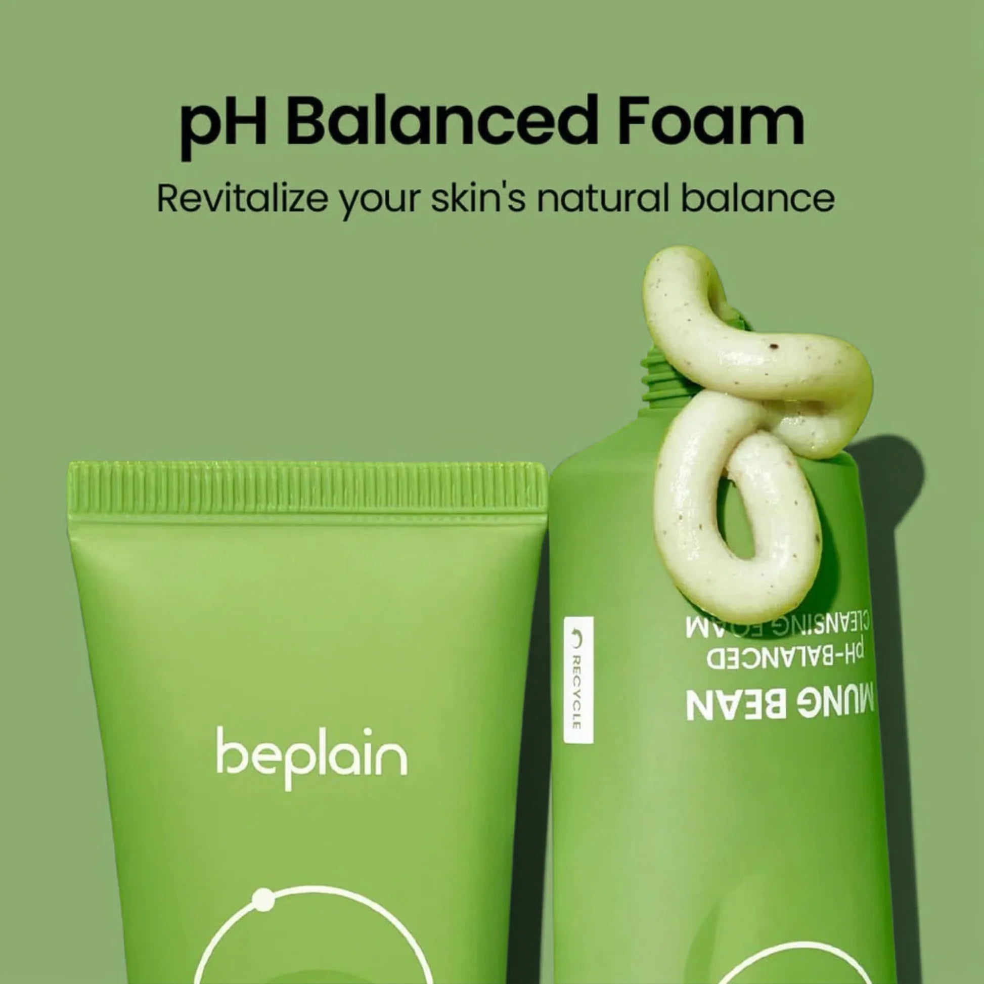 Beplain Mung Bean pH-Balanced Cleansing Foam 80ml