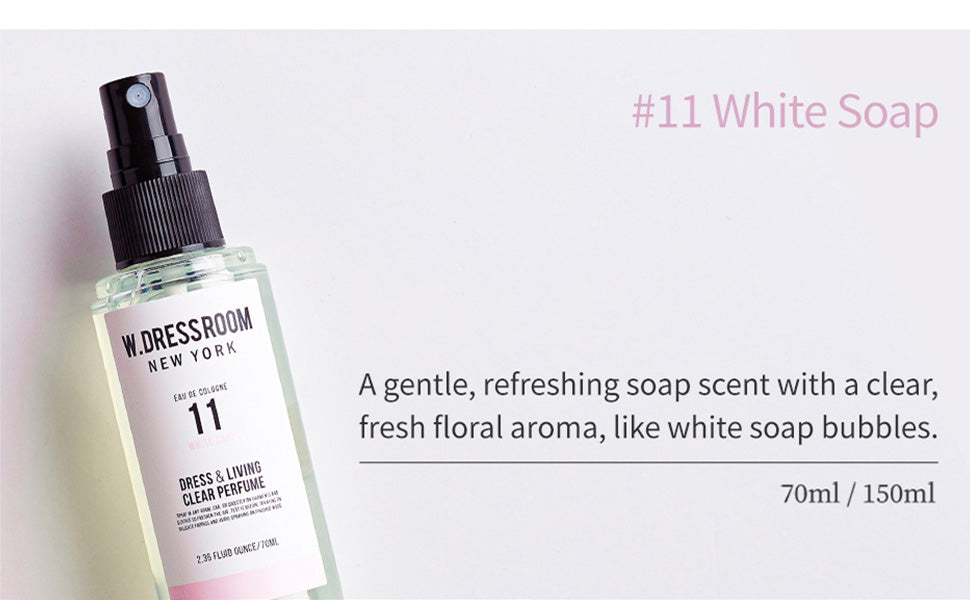 W.DRESSROOM Dress & Living Clear Perfume (No.11 White Soap) 70ml