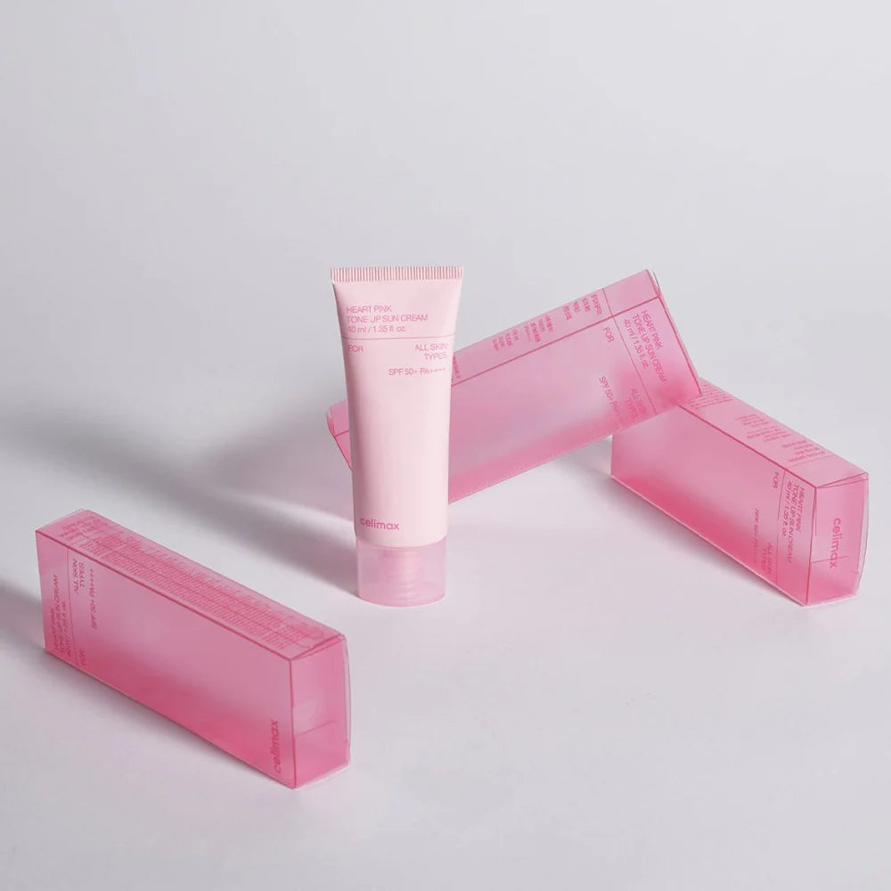 Celimax Heart Pink Tone Up Sun Cream For All Skin Type SPF50+ PA++++ 40ml