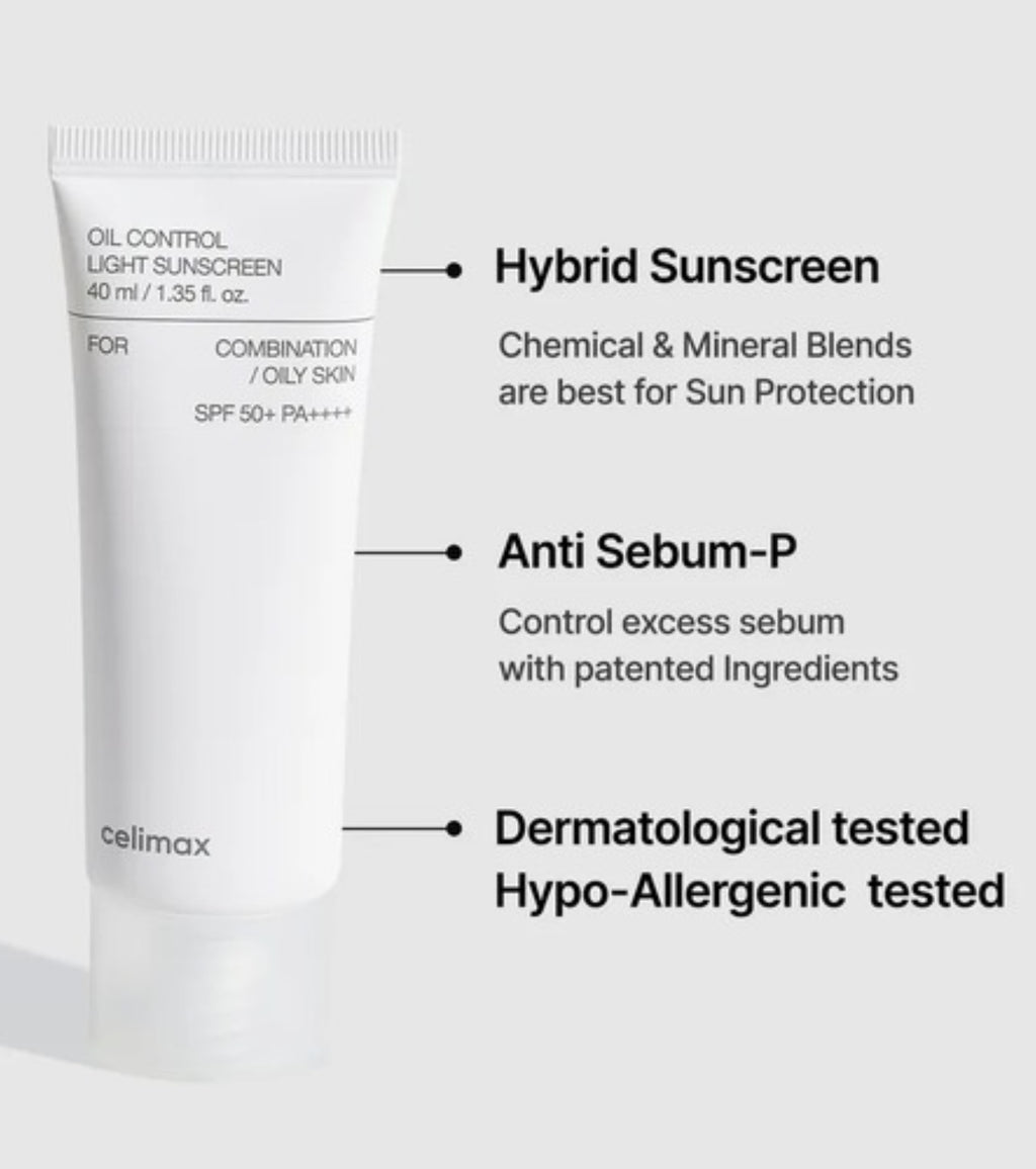 Celimax Oil Control Light Sunscreen SPF50+ PA++++ 40ml
