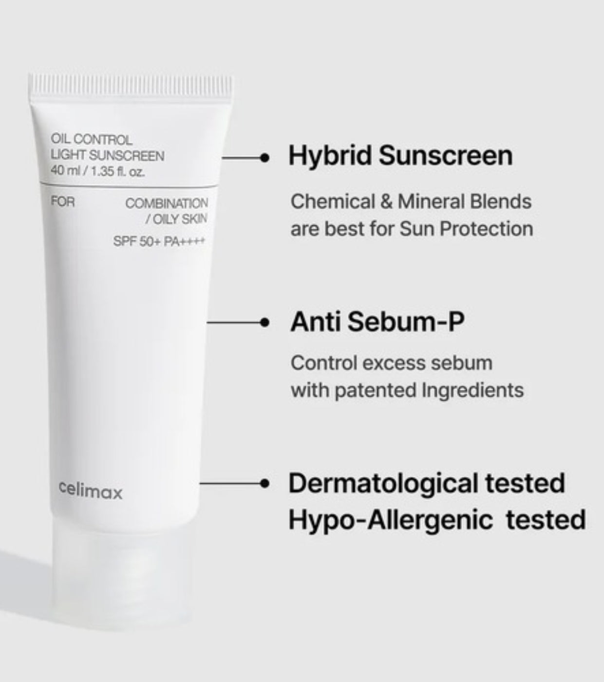 Celimax Oil Control Light Sunscreen SPF50+ PA++++ 40ml
