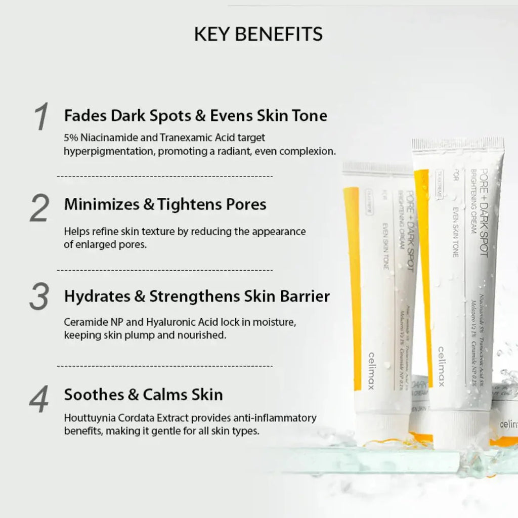 Celimax Niacinamide & Tranexamic Acid Pore+Dark Spot Brightening Cream 35ml