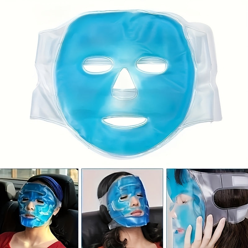 Revitalizing Ice Face Mask: Reusable Hot & Cold Compress for Puffiness, Dark Circles & Migraine Relief