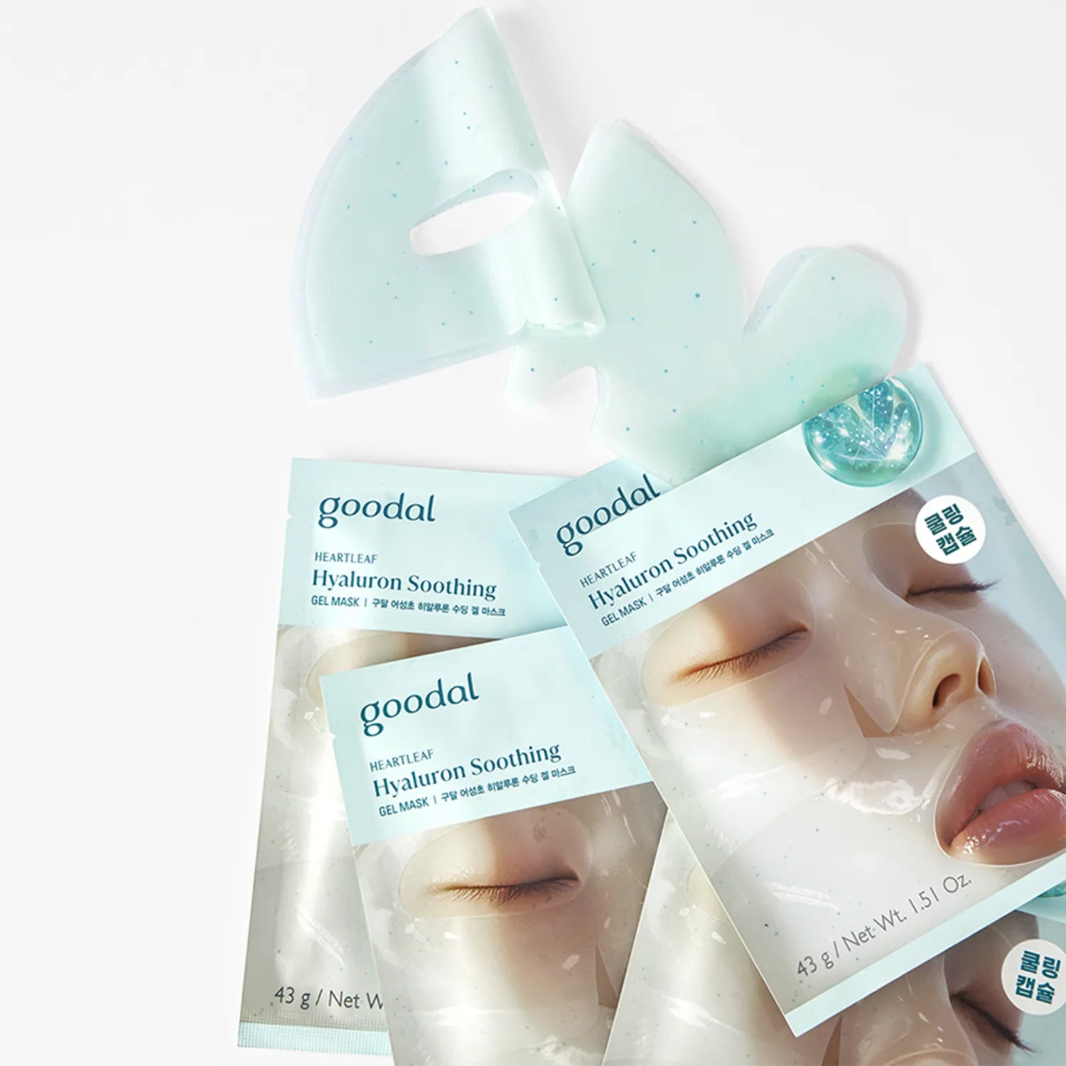 Goodal 韓國 魚腥草玻尿酸舒緩凝膠面膜 43g x 5片