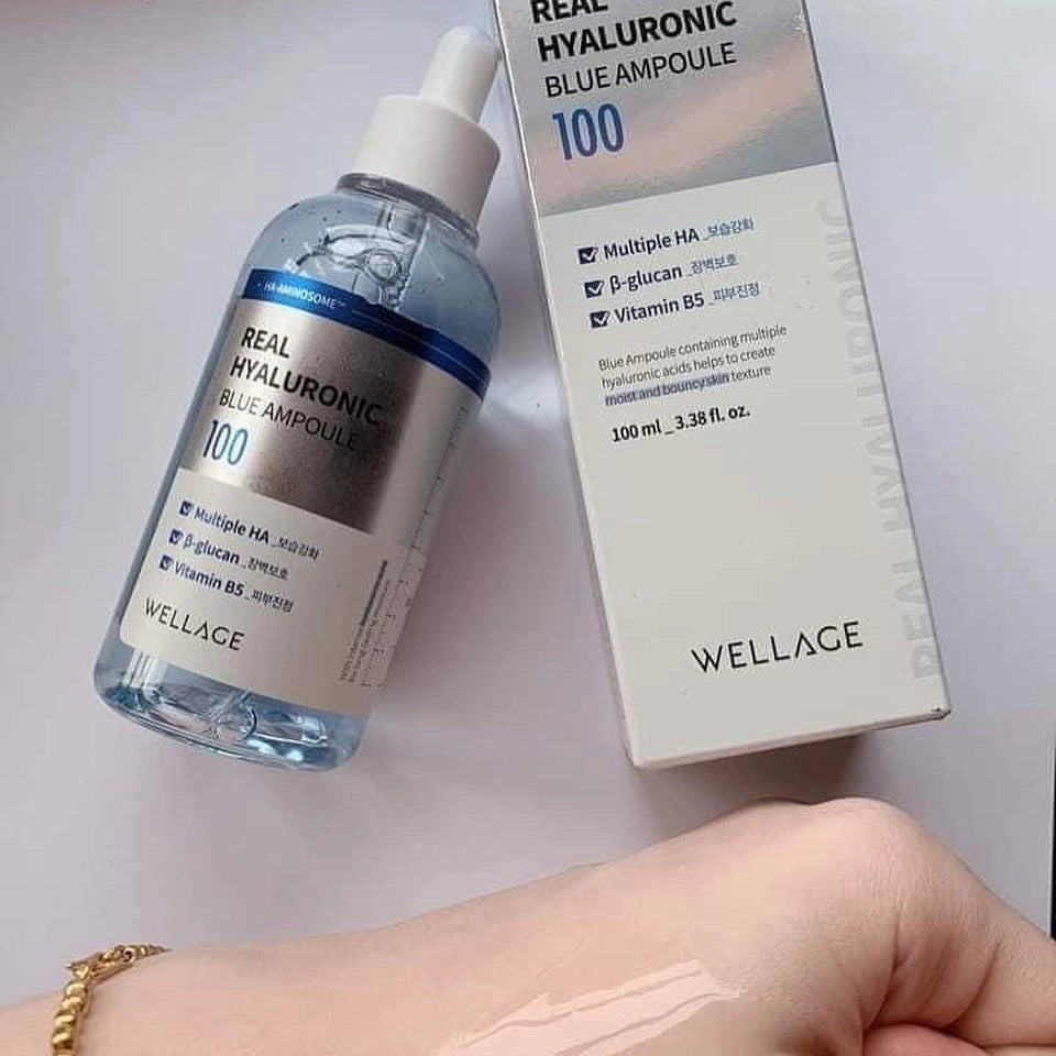 WELLAGE Real Hyaluronic Blue 100 ampuller sæt 60ml + 60ml