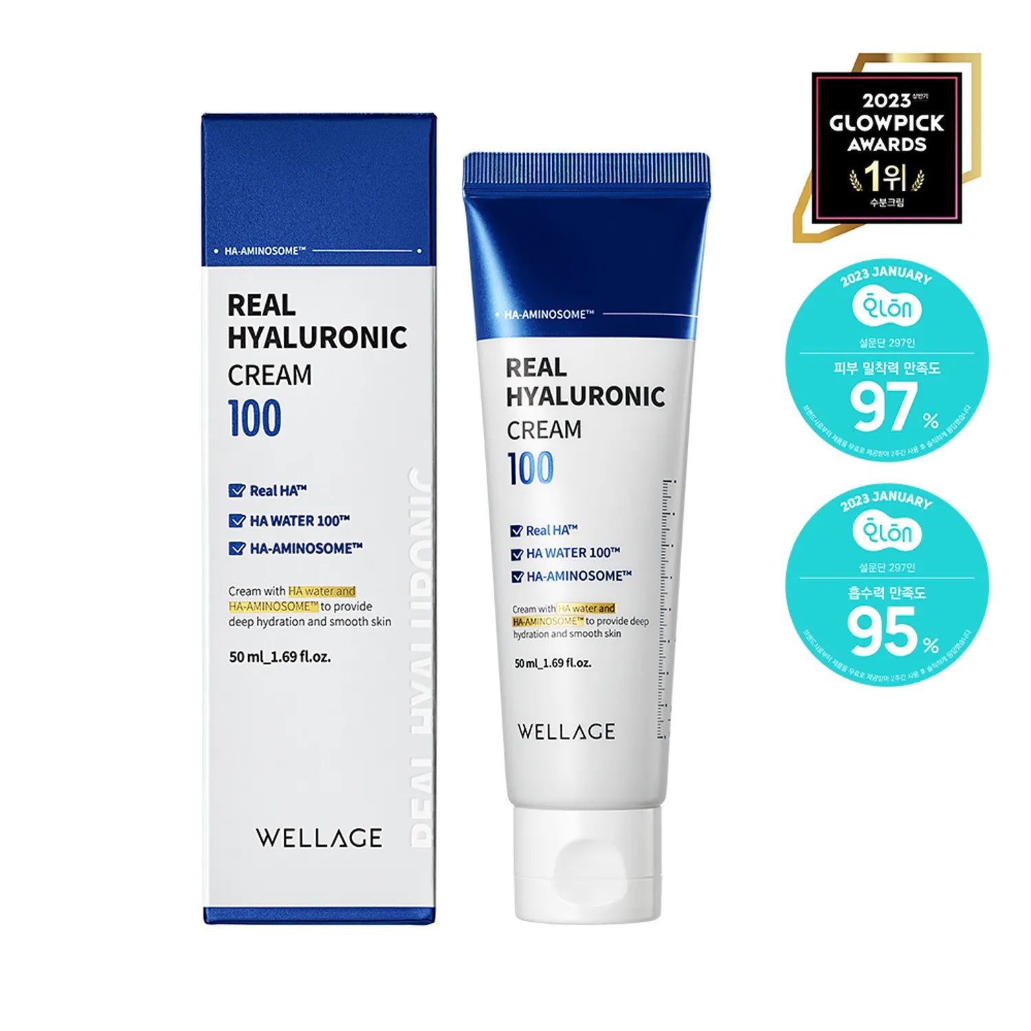 WELLAGE Ægte Hyaluronsyre 100 Creme 80ml