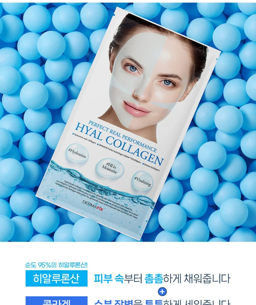 DERMAFiX Collagen + HA Perfect Real Performance Hyal Mask 8ea
