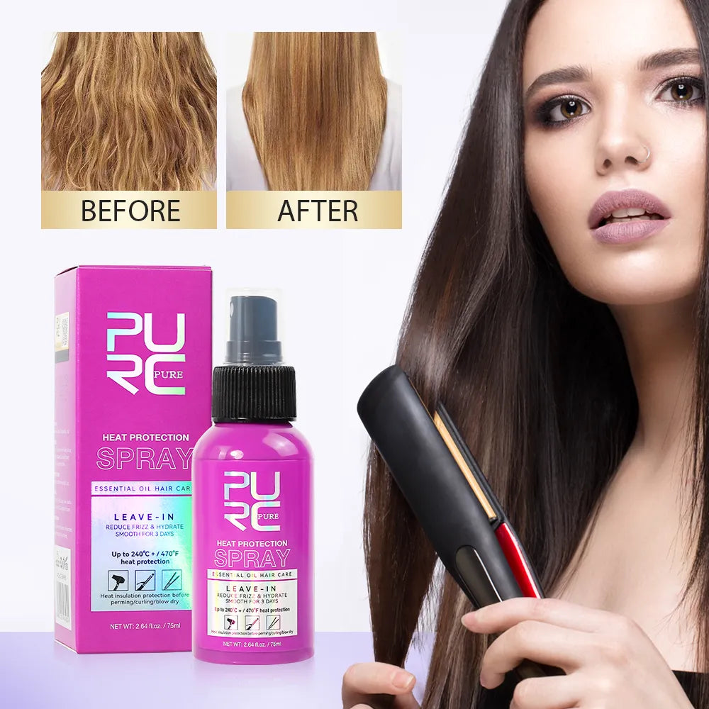 Purc Heat Protection Spray Essential Oil Leave In 75ml