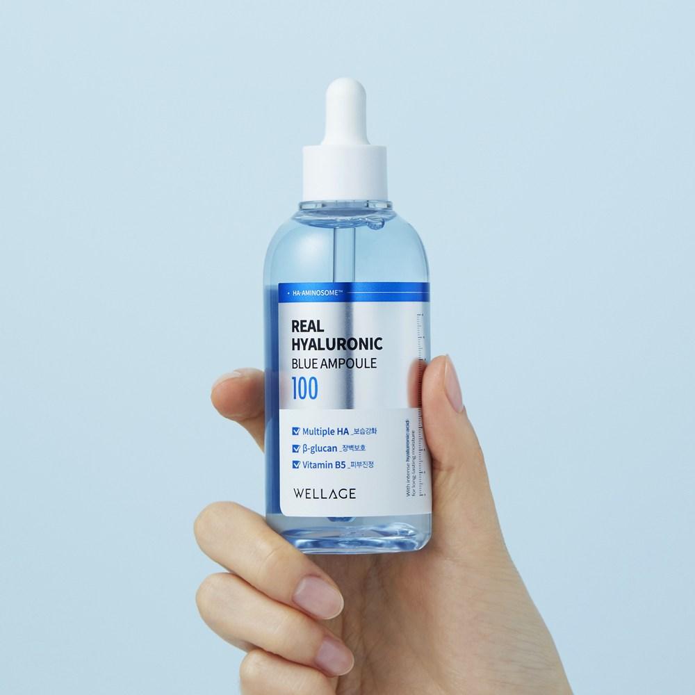 WELLAGE Real Hyaluronic Blue 100 ampuller sæt 60ml + 60ml
