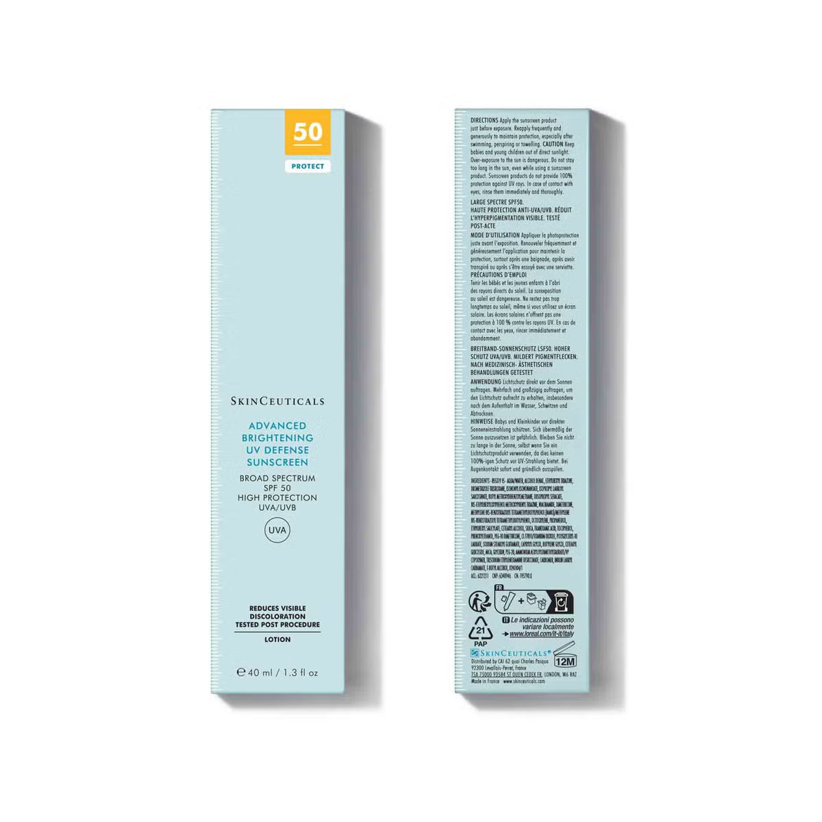 skinceuticals Advanced Brightening UV Defense Sunscreen SPF50 SPF50+ 40ml