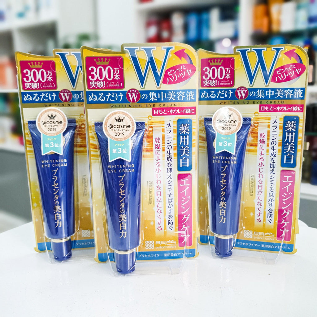 MEISHOKU Placenta Extract Medicated Whitening & Anti-Wrinkle Eye Cream 30g