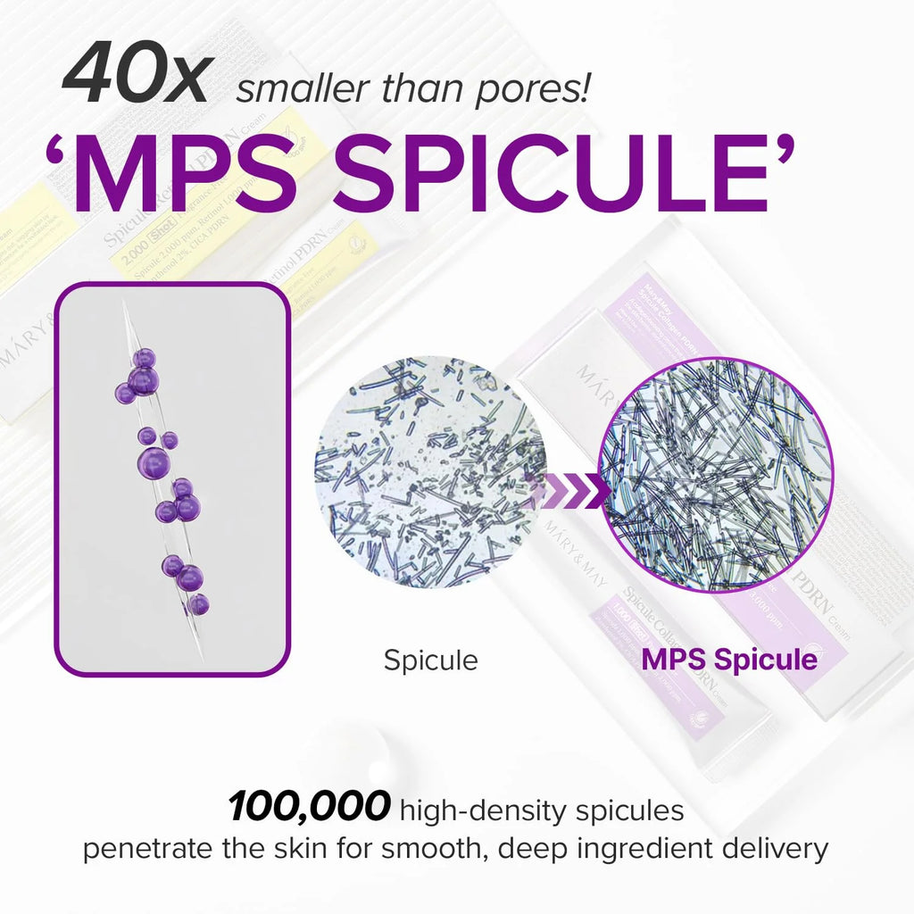 MARY & MAY 1,000 ppm Spicule Collagen PDRN Soothing Cream 15g