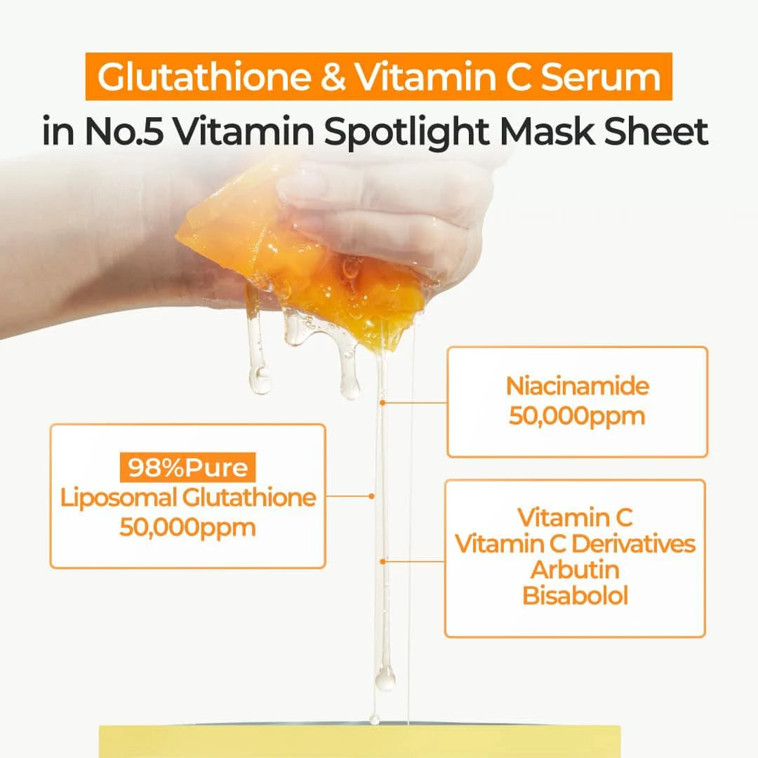 Numbuzin No.5 Vitamin Spotlight Sheet Mask 4ea