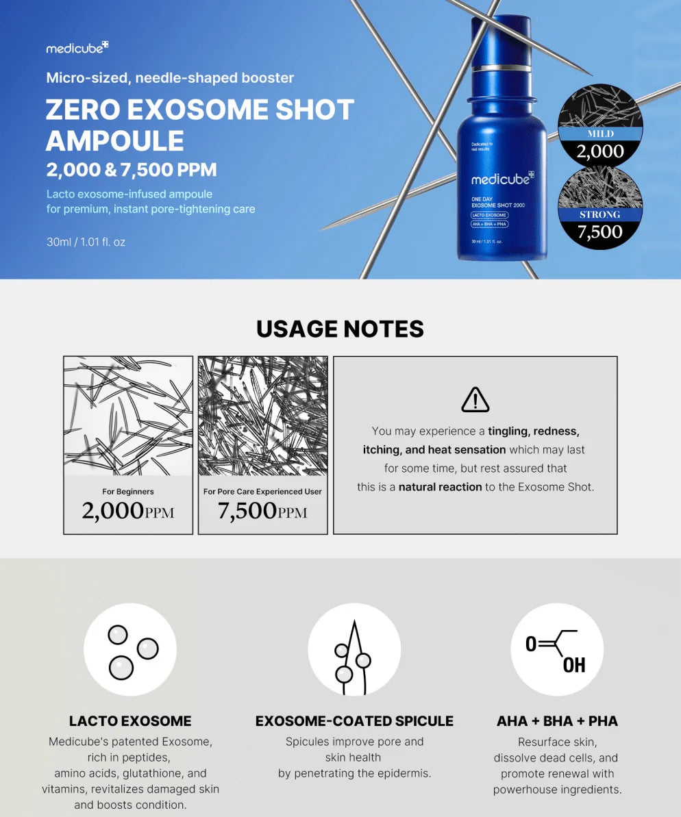 Medicube ONE DAY EXOSOME SHOT 7500 ppm 30ml