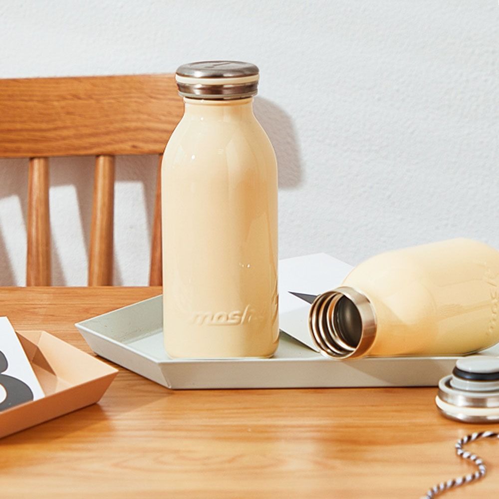 Japan MOSH! Milk-Themed Thermal Insulated Bottle 350ml